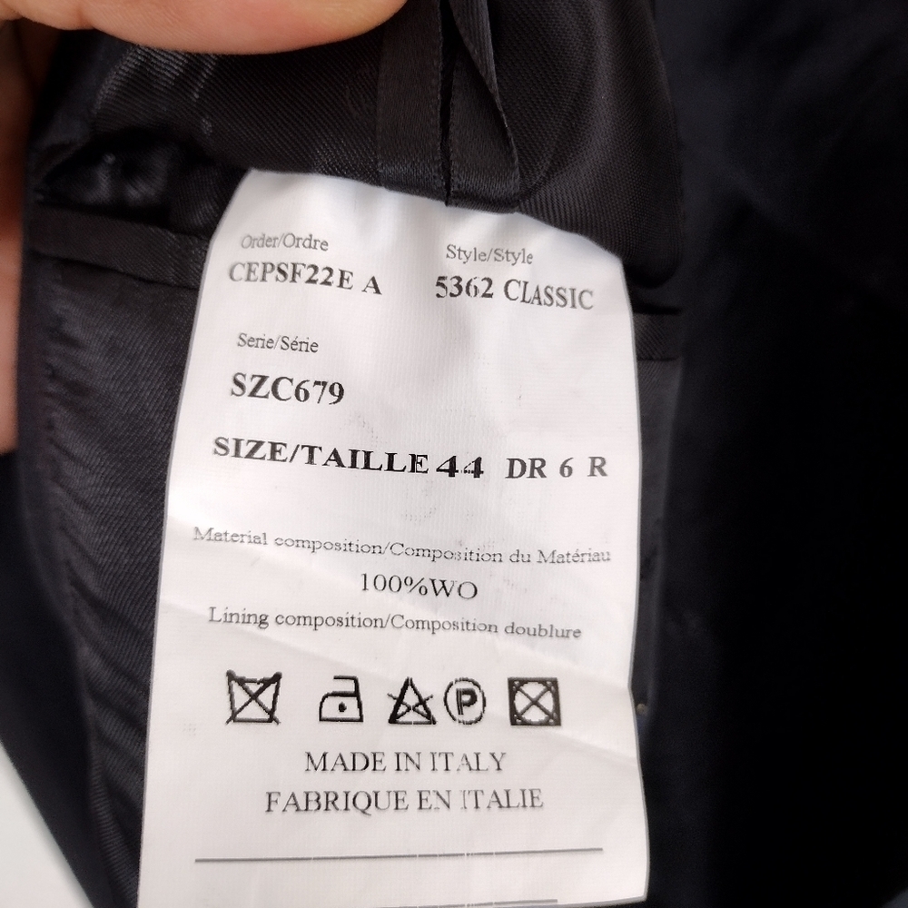 Ermenegildo Zegna Saks Fifth Avenue Classic Wool Office Sport Coat Blazer Sz 44R - Picture 16 of 16